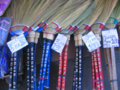 Brooms with price tags being sold in market (Baguio)