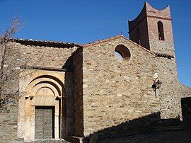 The church of Saint-Fructeux, in Camélas