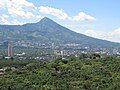 San Salvador skyline with the volcano behind it