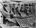 A Roman naval bireme depicted in a relief from the Temple of Fortuna Primigenia in Praeneste (Palastrina), which was built c. 120 BC; exhibited in the Pius-Clementine Museum (Museo Pio-Clementino) in the Vatican Museums.