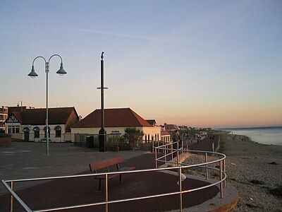 The seafront and beach at Lee-on-the-Solent