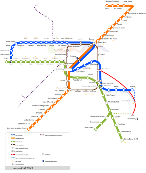 File:Montpellier Tramway Map.png