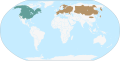 Range of the Muskrat   Extant (resident)   Extant & Reintroduced (resident)