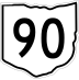 State Route 90 marker