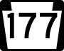 Pennsylvania Route 177 marker