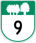 Route 9 marker