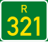 Regional route R321 shield