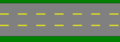 A two-lane road with a center turn lane (created by SuperDude115)