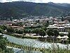 city in a mountain valley