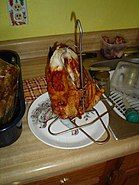 Deep fried turkey can be prepared using a turkey fryer.