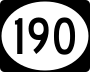 Highway 190 marker