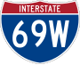 Interstate 69W marker