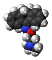 Space-filling model of the noxiptiline molecule