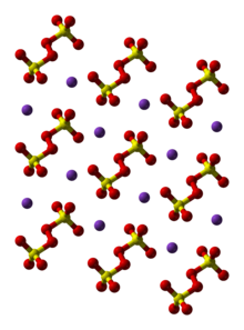 Ball-and-stick model of the crystal structure