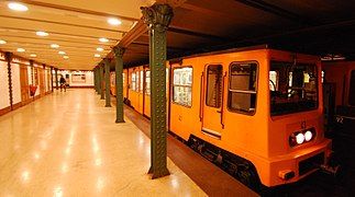 Train in the station platform