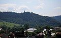 View of the castle hill and Zborov Castle from the village (August 2011)