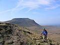 Ingleborough seen on the ascent of Simon Fell