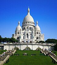 The Basilica of the Sacred Heart in Paris, France