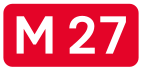 Highway M27 shield}}