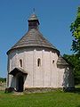 Village church in Selo, Slovenia: both the roof (conical) and the wall (cylindrical) are ruled surfaces.