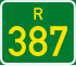 Regional route R387 shield