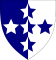 Southern Command Royal Corps of Signals (Vertical blue/white halves with white and blue stars)