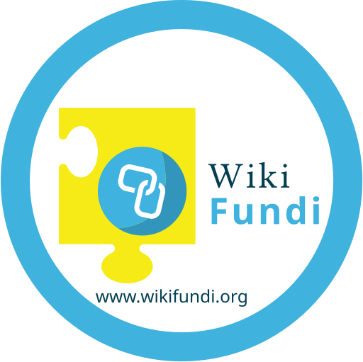 File:WikiFundi Round Sticker.svg