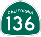 State Route 136 marker