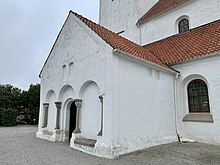 The church porch, with the main entrance to the church