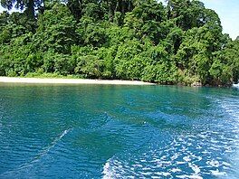 Restorff Island near town of Kimbe, in Stettin Bay.