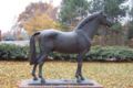 Statue of Landgraf, influential sire, outside the verband's stud farm.