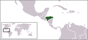 Locator map for Honduras