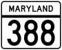 Maryland Route 388 marker