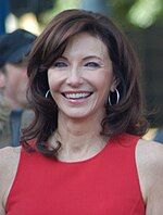 Photo of Mary Steenburgen at the unveiling of her star on the Hollywood Walk of Fame in 2009.