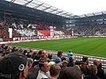 The match FC St. Pauli - FSV Frankfurt in 2013, view from the new Gegengerade.