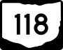 State Route 118 marker