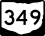 State Route 349 marker