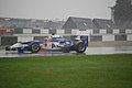 Ryan Dalziel in the Rangers F.C. car at a wet Donington Park (2008)