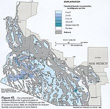 Southern Arizona map with a jumble of regions colored gray, white, and blues of various shades.