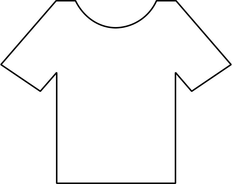 File:T-shirt (White).svg