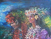 Painted by Rita Asfour after she returned from a trip to Tahiti