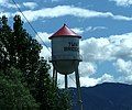 This is what you get for allowing your computer to give you directions: after 35km along a dirt road labelled highway by Microsoft Streets and Trips, this greeted us to the town of Twin Bridges, Montana.