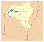 Map of the White River watershed