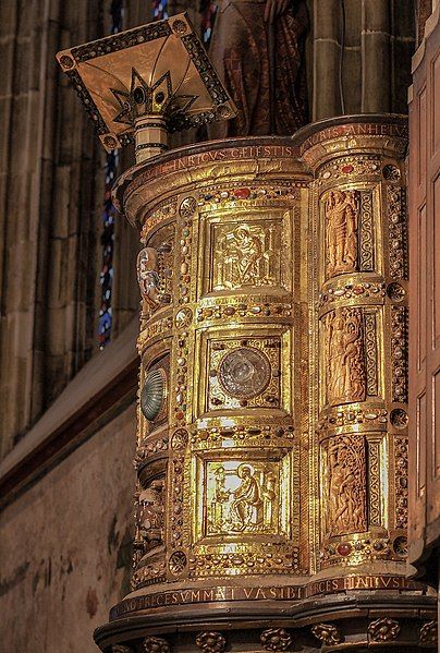 File:Aachen Cathedral pulpit.jpg