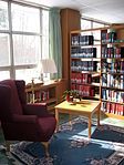 A reading area in the library of Pope St. John XXIII National Seminary