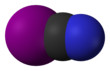 Spacefill model of cyanogen iodide