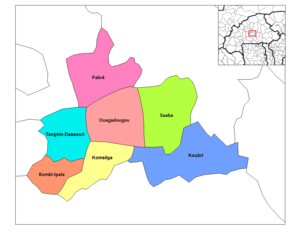 Provincial map of its departments