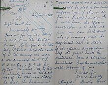 Letter from Brigid (Bertha) Hunt