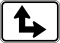 M6-6PR Straight And Right Directional Arrow