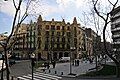 Modernista building on a corner of Rambla del Poblenou (Barcelona).